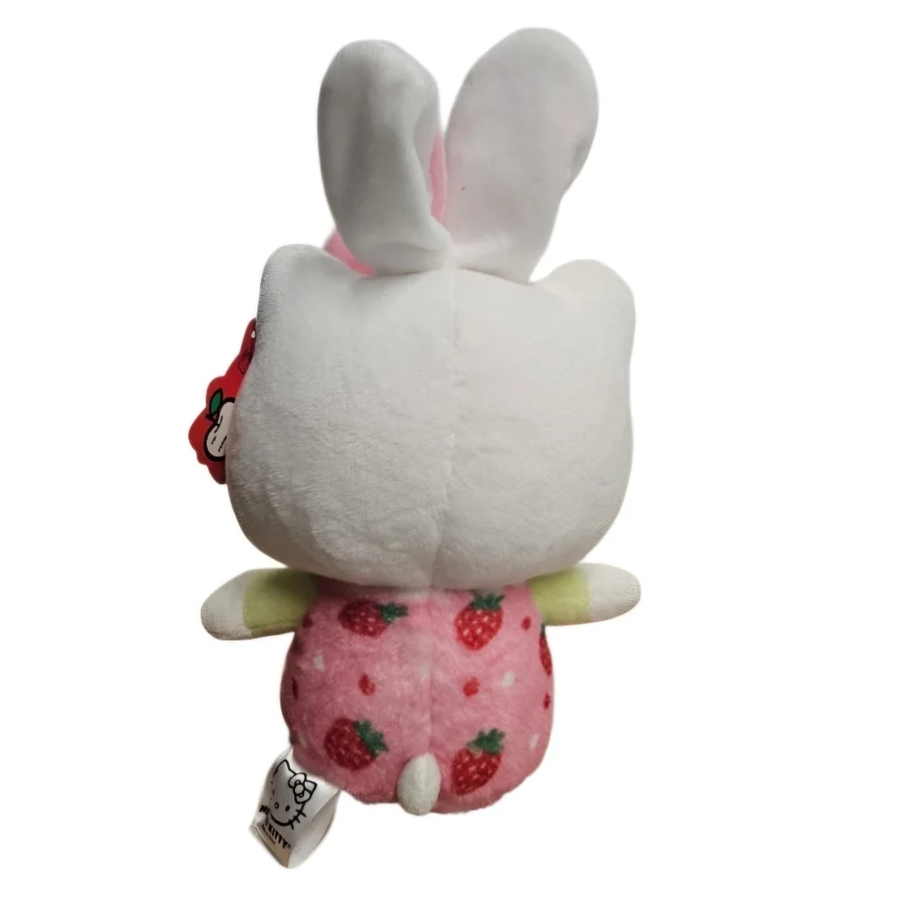 Hello Kitty By Sanrio 2023 Bunny Ears Strawberry Print Plush NWT Spring Easter
